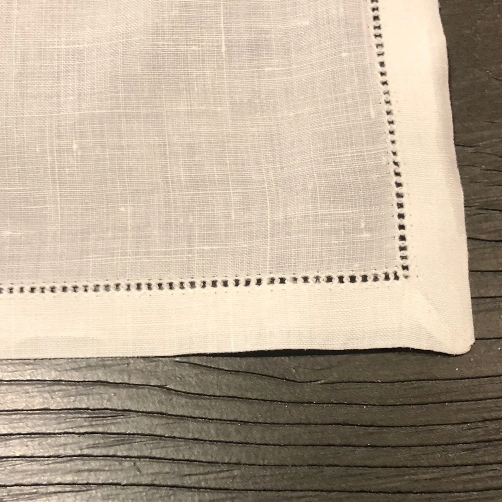 Classic White Linen Dinner Napkins - Set of 13